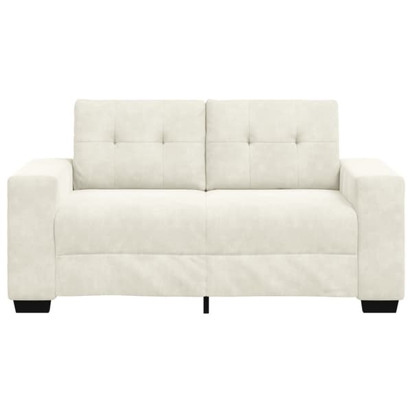 Tvåsitssoffa Kräm 160 cm Sammet