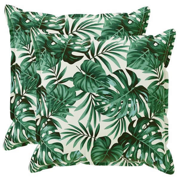 Kuddöverdrag 2 st HOUTEN Bladmönster 65 x 65 cm Polyester