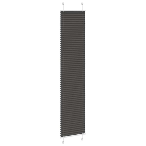 Plisserad persienn svart 45x200cm tyg bredd 44,4cm polyester