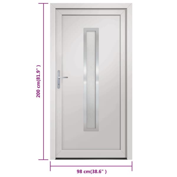 Ytterdörr vit 98x200 cm PVC