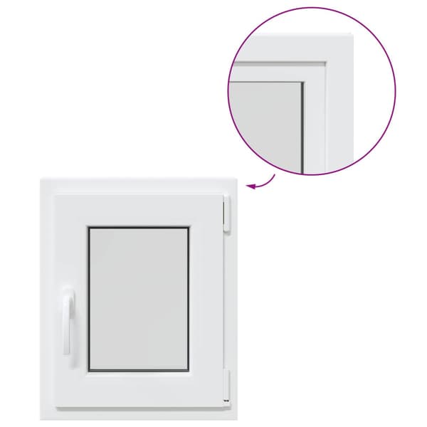Källarfönster RISOR 50 x 60 cm PVC och glas