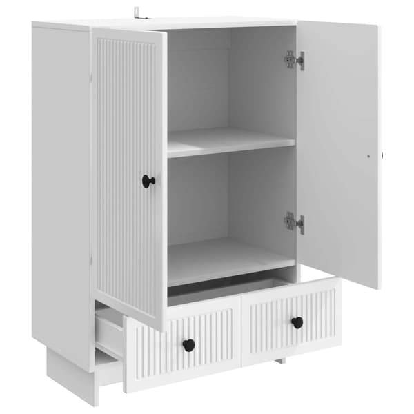 Sideboard Högblank Vit 66 x 34,5 x 95 cm Konstruerat trä