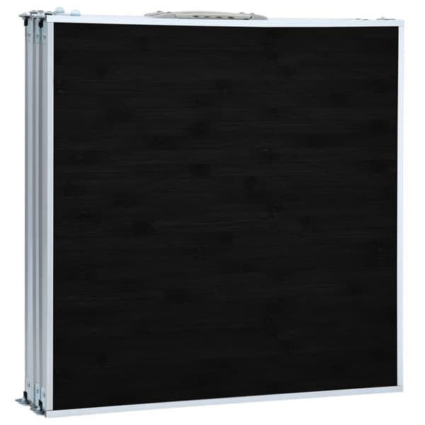 Hopfällbart campingbord grå aluminium 180x60 cm
