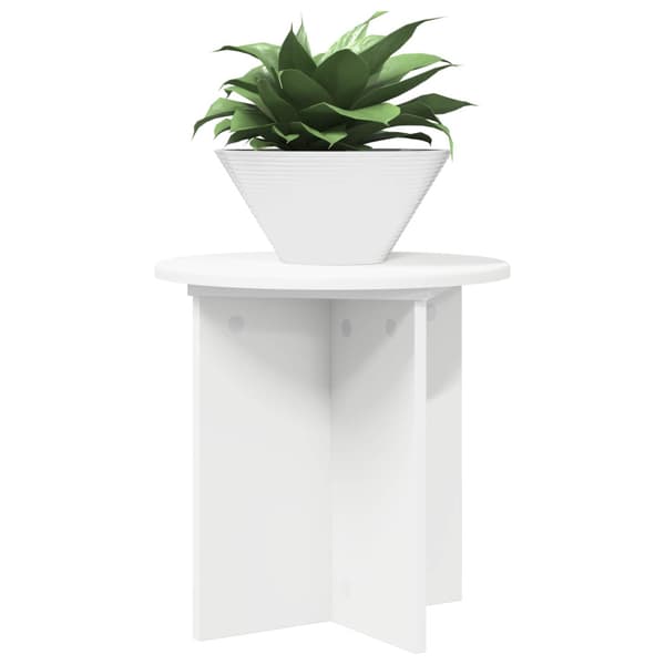 Växtställ 2 pcs Vit Ø40 x 40 cm Konstruerat trä