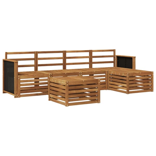 Utomhussoffset 6 pcs Naturlig