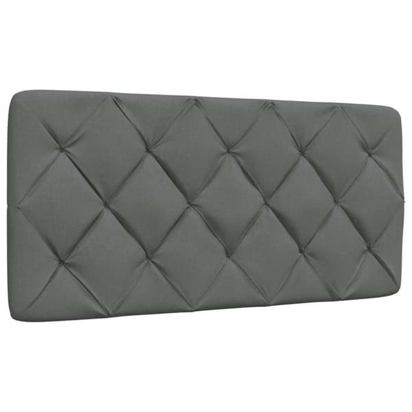 Bed Frame without Mattress Dark Grey 100x200 cm Fabric