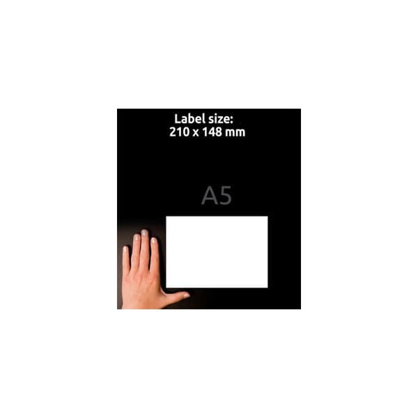 Etikett AVERY A5 210x148mm 200/fp