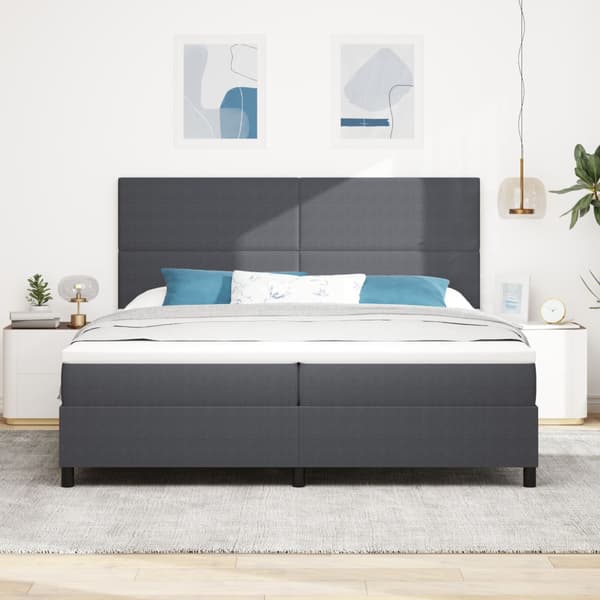 Bäddfjäder Mörkgrå och vit 200 x 200 cm Kordread tyg