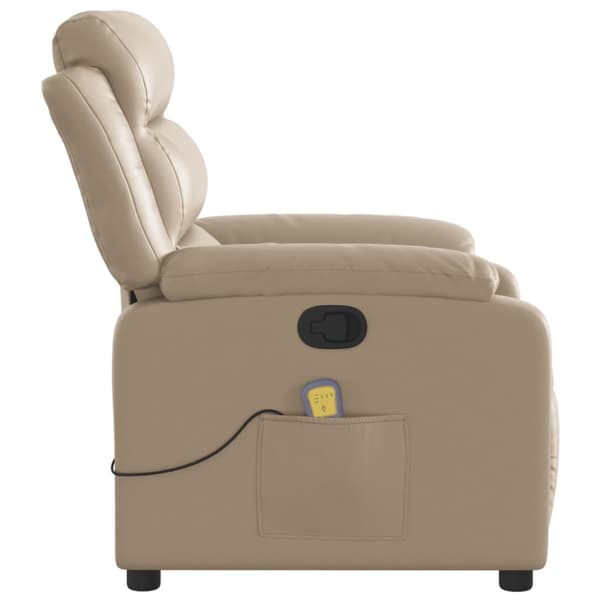 Massagefåtölj cappuccino konstläder
