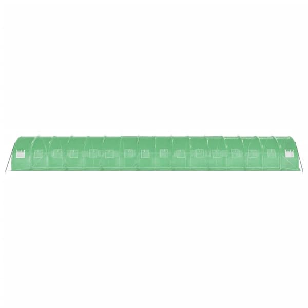 Växthus med stålram grön 48 m² 16x3x2 m