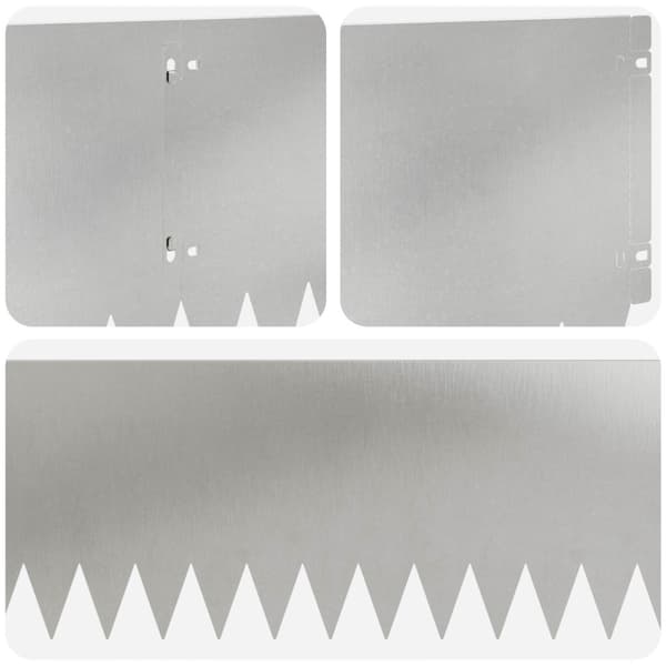 Kant för gräsmatta 10 pcs 103 x 25 cm Stål Silver