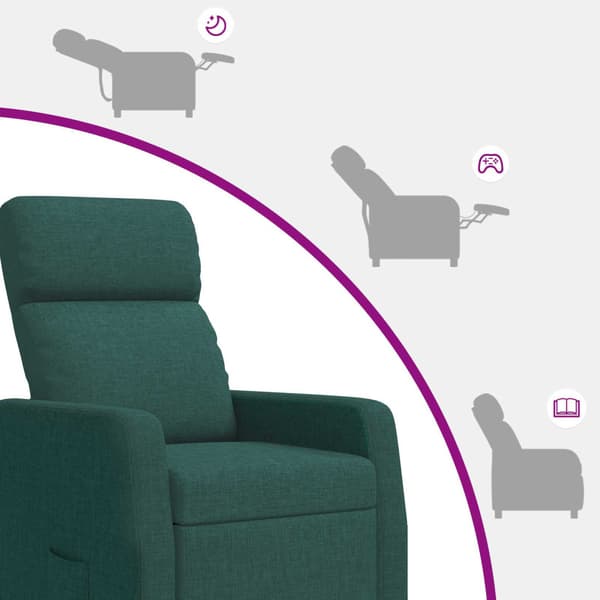 Recliner Mörkgrön Tyg