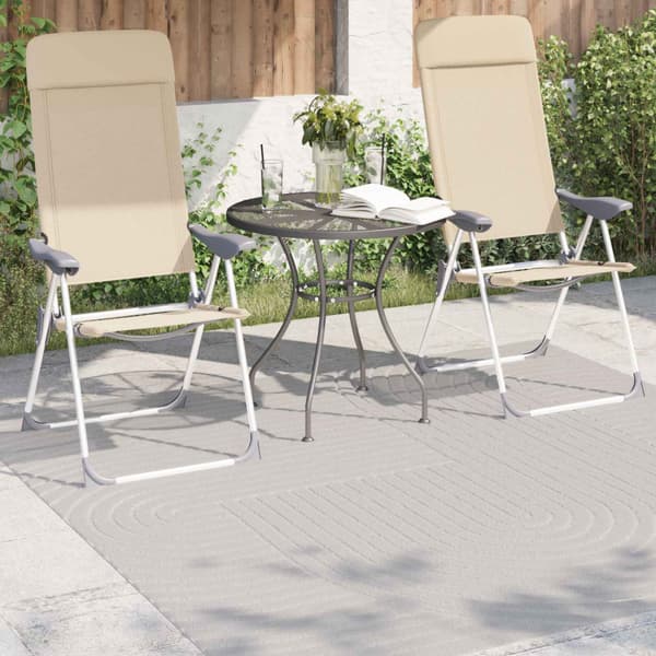 Områdesmattor Rektangulär SIROLO Sand 340 x 240 cm Polyester