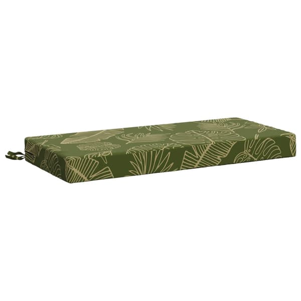 Bänk kudde SOEST 100% Polyester Bladdesign 80 x 40 x 8 cm
