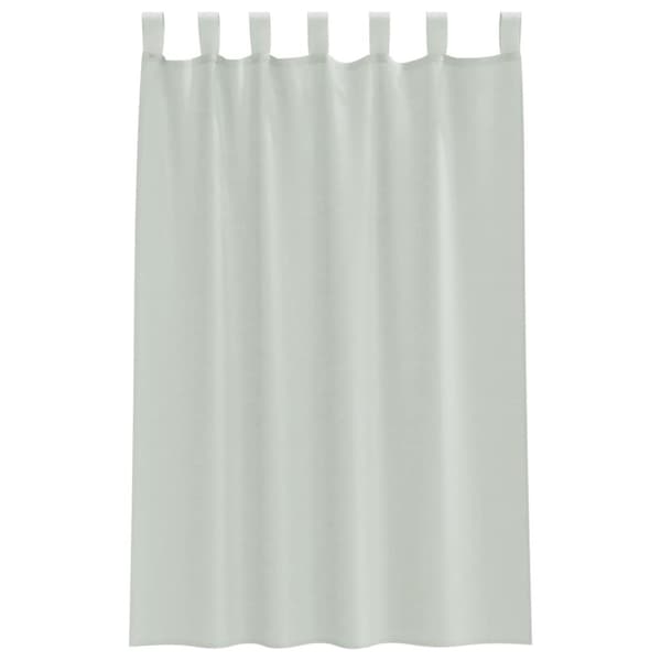 Voile gardiner med stångfickor 2 st ljusgrå