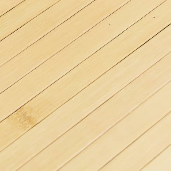 Matta rund ljus naturlig 80 cm bambu