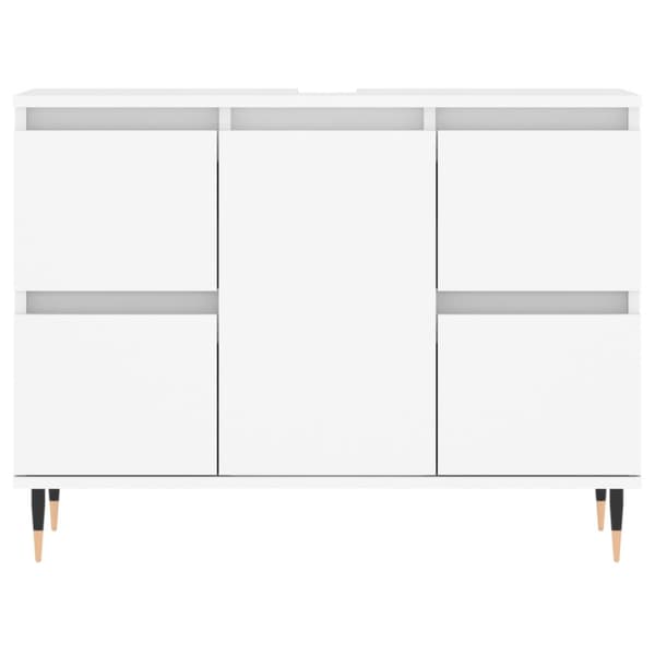 Badrumsskåp vit 80x33x60 cm konstruerat trä
