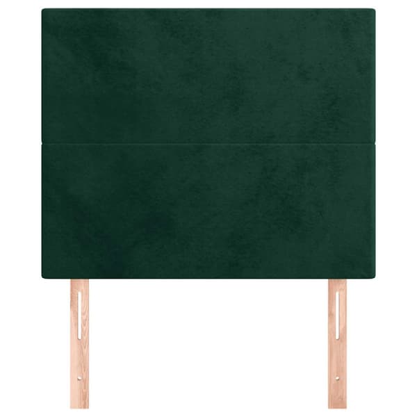 Sänggavel mörkgrön 80x5x118/128 cm sammet