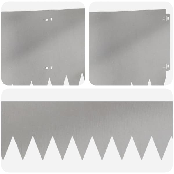 Kant för gräsmatta 10 pcs 103 x 30 cm Stål Silver
