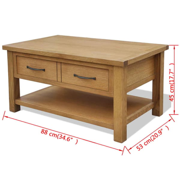 Soffbord 88x53x45 cm massiv ek