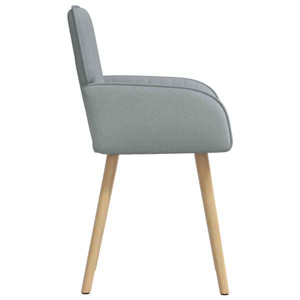 Matstolar 2 pcs Tyg Ljusgrå 56,5 x 50 x 87,5 cm