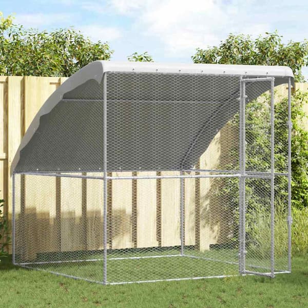 Hönshus Silver 2 x 2 x 2 m Galvaniserat Stål