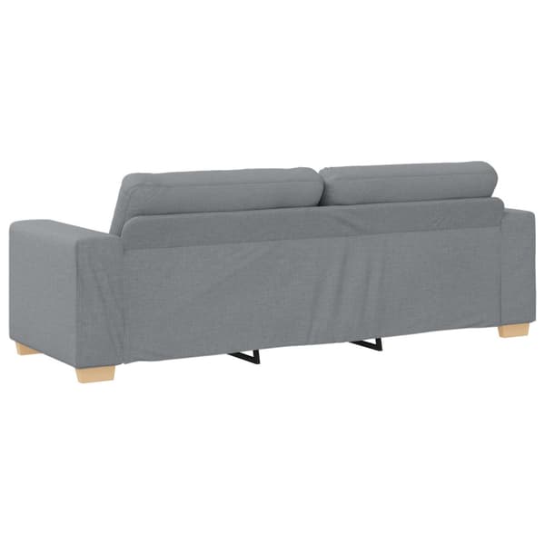 Soffa 3 st Ljusgrå Linnenblandad tyg