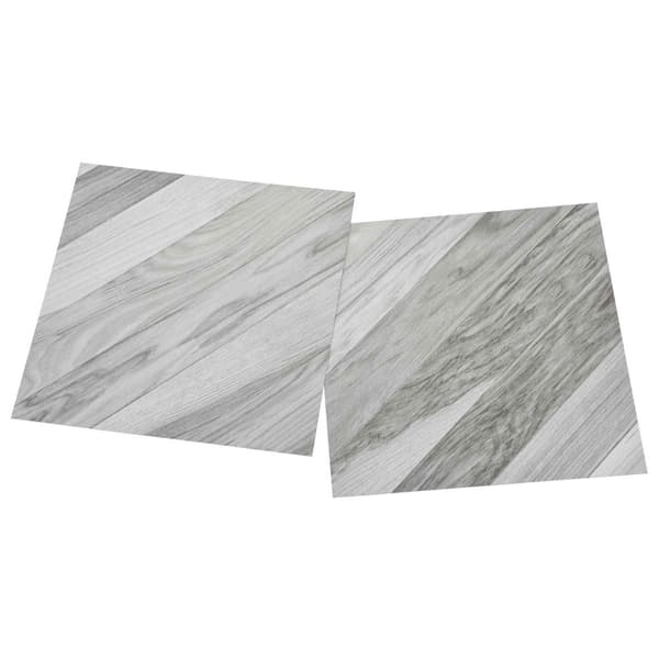 Golvplankor 55 pcs Grå 5,11 m² PVC