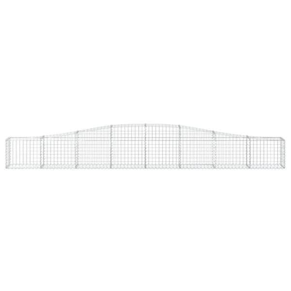 Gabioner bågformade 6 st 400x30x40/60 cm galvaniserat järn