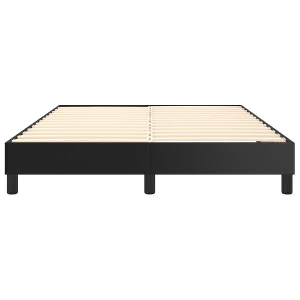 Boxspring-sängram svart 140x200 cm konstläder