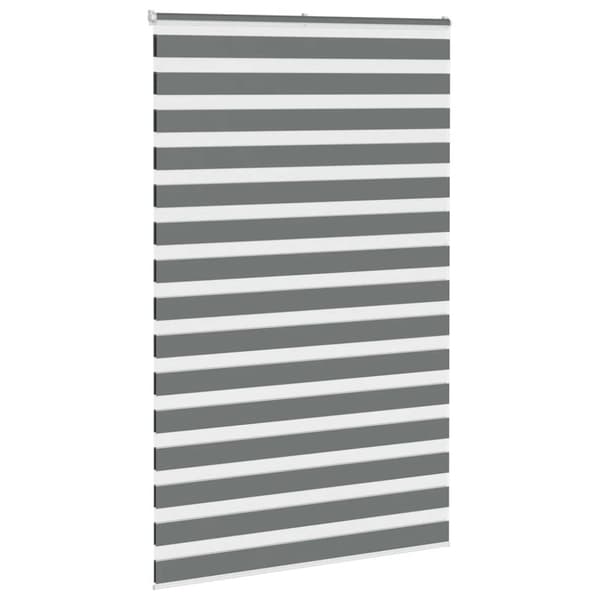 Rullgardin zebra mörkgrå 140x230 cm tyg bredd 135,9cm polyester