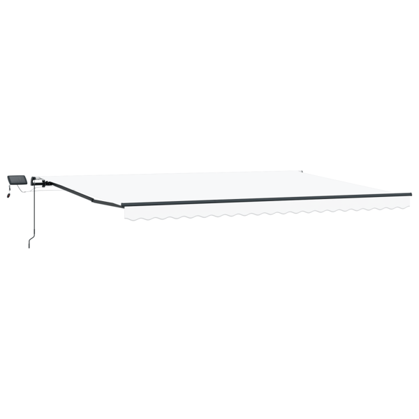 Utfällbar markis Vit 500 ×300 cm tyg