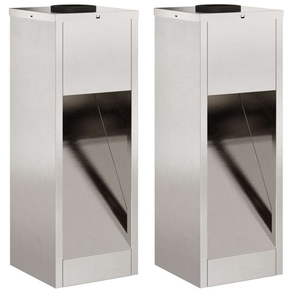 Solcell LED-vägbelysning 2 pcs Silver Rostfritt stål