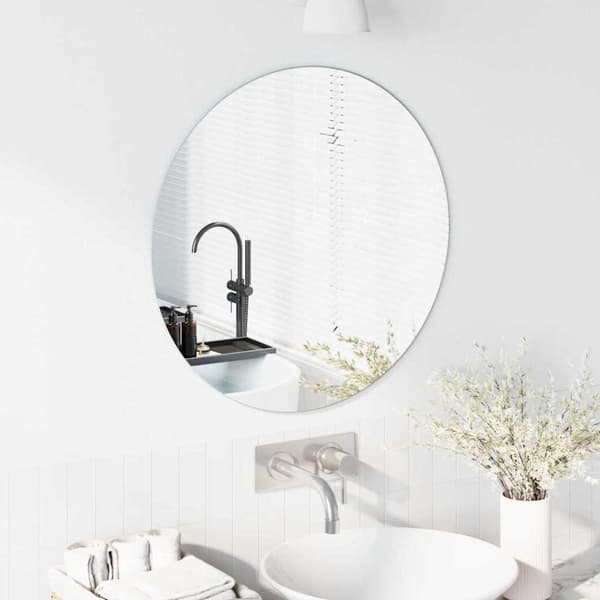 Väggspegel Rund Ø 60 cm härdat glas