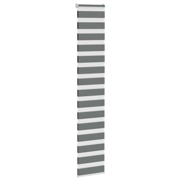 Rullgardin zebra mörkgrå 50x200 cm tyg bredd 45,9 cm polyester