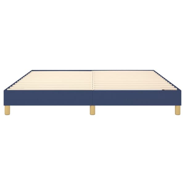 Boxspring-sängram blå 160x200 cm tyg