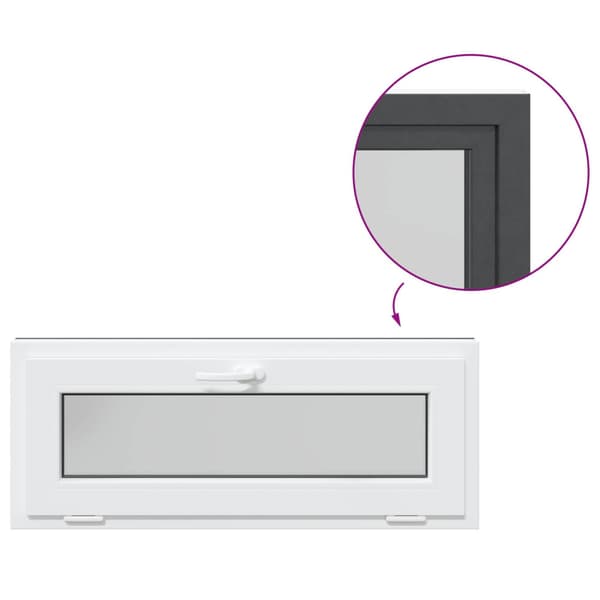 Källarfönster RISOR 100 x 40 cm PVC och glas