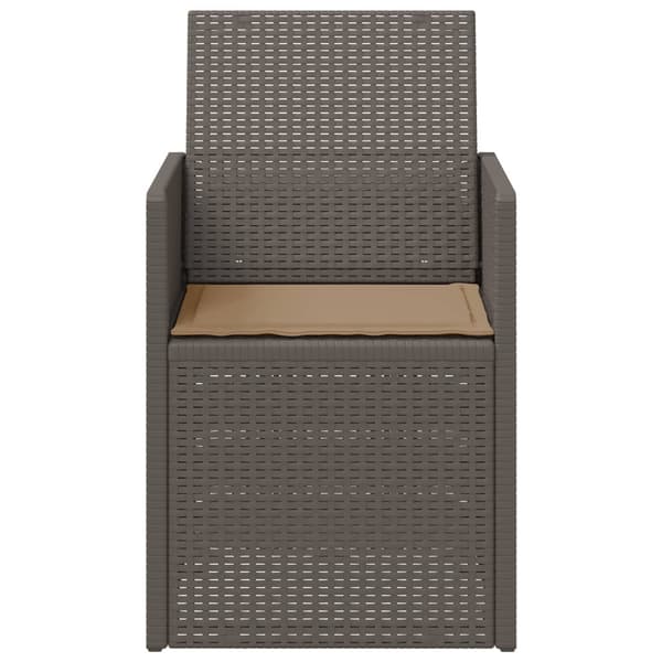 Trädgårdsmatstolar 2 pcs Ljusgrå och Taupe PP