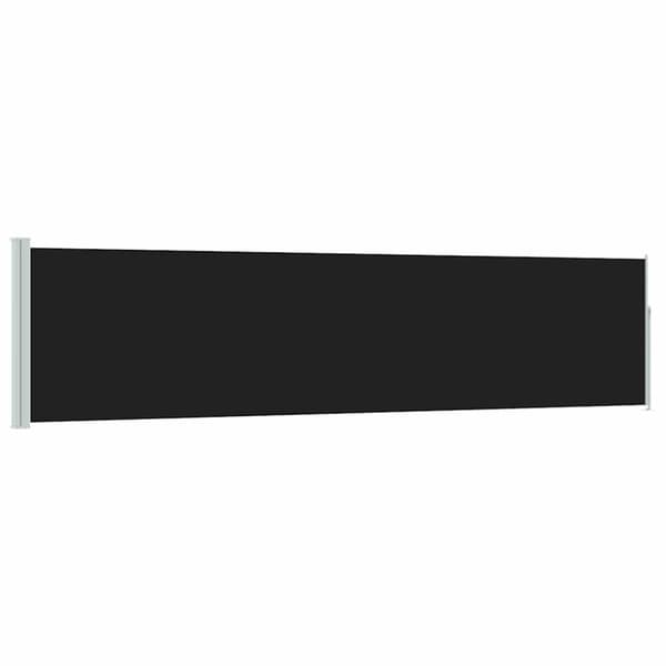Infällbar sidomarkis 120x500 cm svart