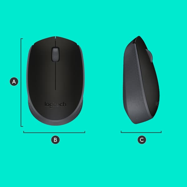 Logitech B170 Black Bp datormöss Ambidextrous RF Trådlös Optisk