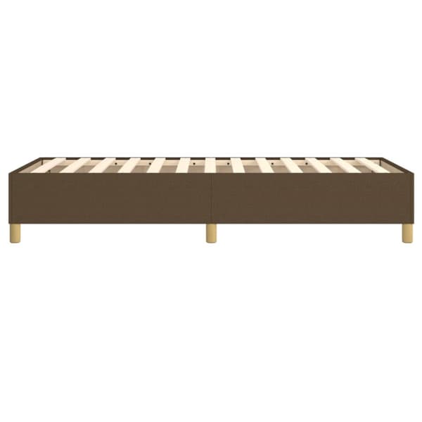 Boxspring-sängram mörkbrun 100x200 cm tyg