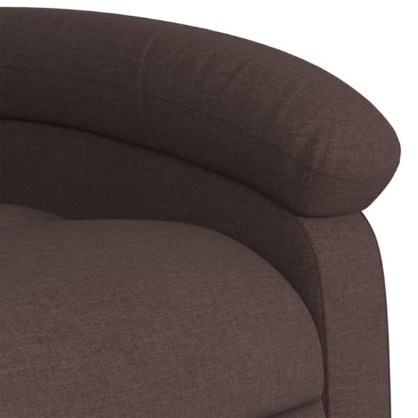Massagefåtölj mörkbrun tyg
