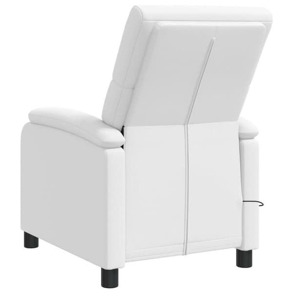 Massagefåtölj Vit Konstläder