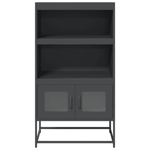 Highboard antracit 68x39x123 cm stål