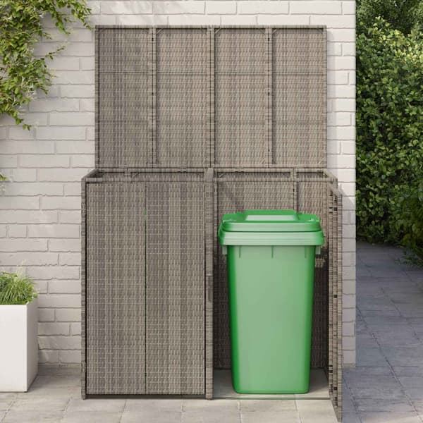 Avfallshink Box 2 pcs Grå 65 x 80 x 115 cm polyeten