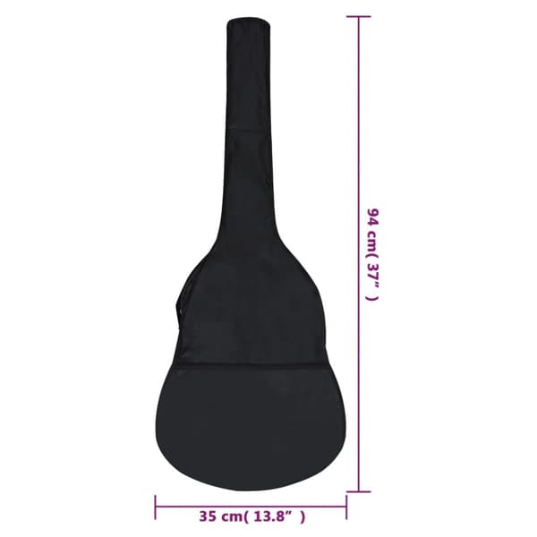 Gitarrfodral för 3/4 (36") klassisk gitarr svart 94x35 cm tyg