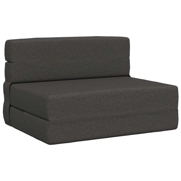 Fällbar Soffbed Mörkgrå 70 x 72 x 60 cm Tyg