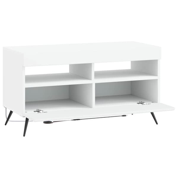 LED TV-skåp Vit Konstruerat trä