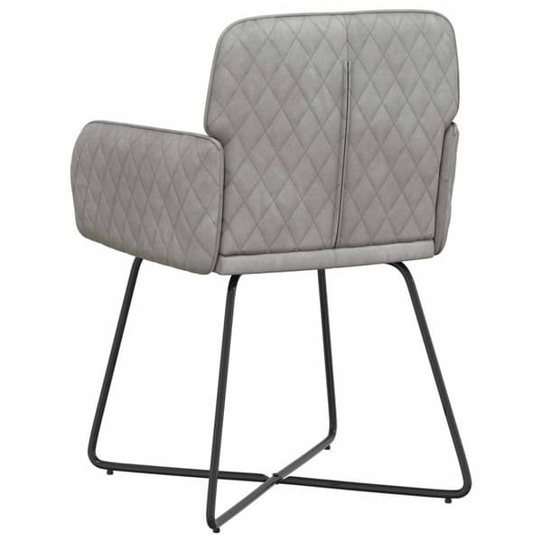 Matstolar 6 pcs Sammet Ljusgrå 59 x 56,5 x 86 cm