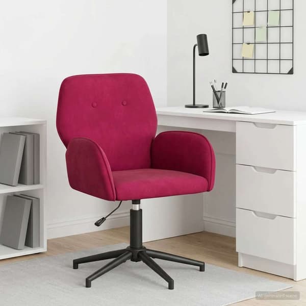 Svanstol 54 x 55 x 90 cm Vinröd Sammet